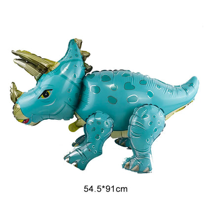Dinosaur Party Decor 32inch Dinosaur Number Balloons 1-3 Year Olds Kid Birthday Baby Shower Matte Cartoon Foil Balloon Decors