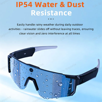 AI Voice Translate Smart Glasses 1200P Video Recording Camera Bluetooth WiFi Anti-Shake Polarized Lens Driving Sports Sunglasses