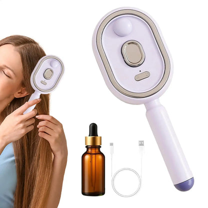 Steam Hair Straightener Brush Rechargeable Detangling Comb Built-in Oil Measuring Cup Professional Smoothing Steam Styling Brush
