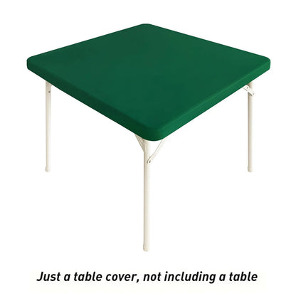 Square Fitted Table Cover Elastic Tablecloth Stretch Spandex Tables Top Cover Table Topper Cap for Dining Kitchen Home Party