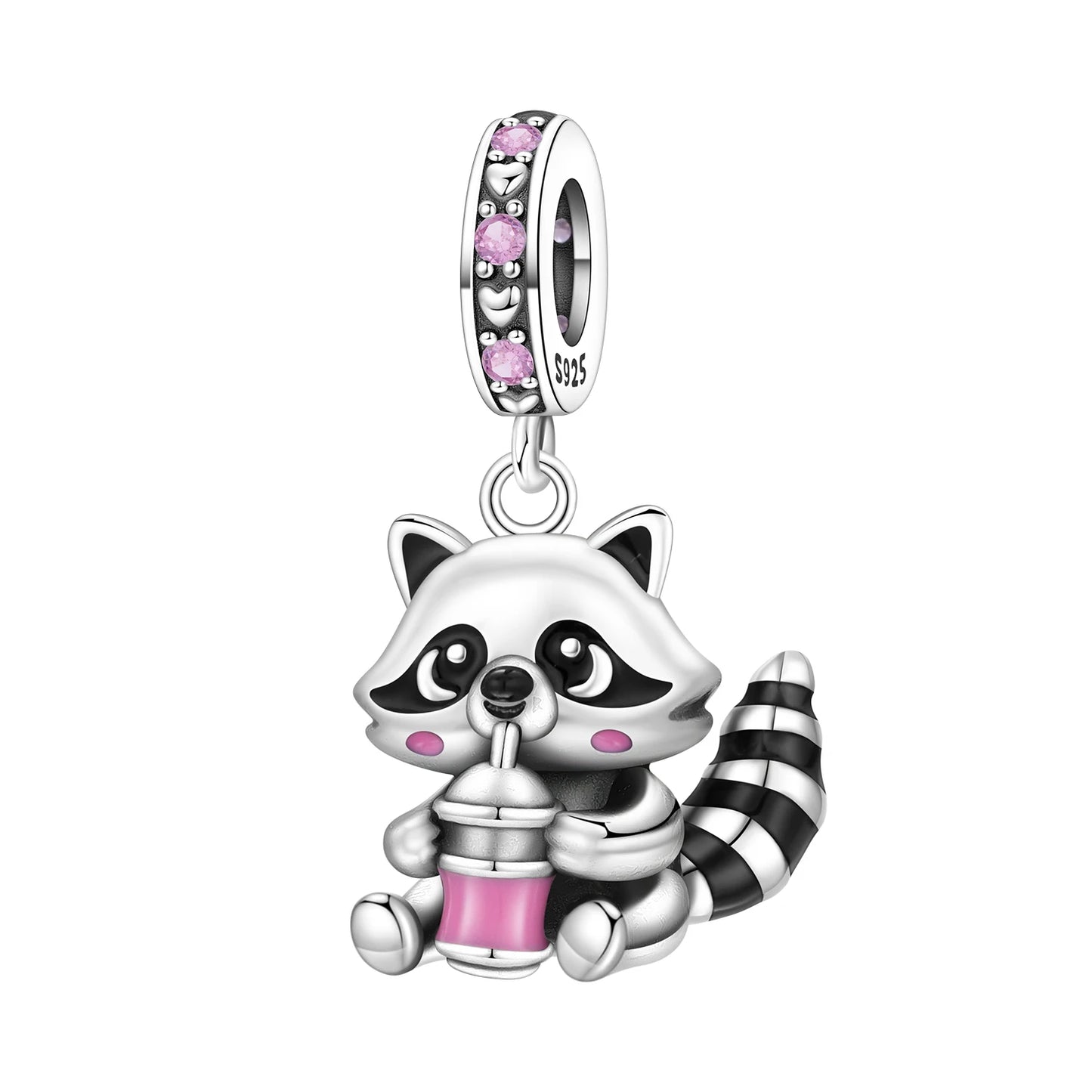 Hot Sale 925 Sterling Silver Dog Cat Cute Pet Animals Pendant Birthday Party Gift for Women Bangle Bracelet Necklace DIY Jewelry