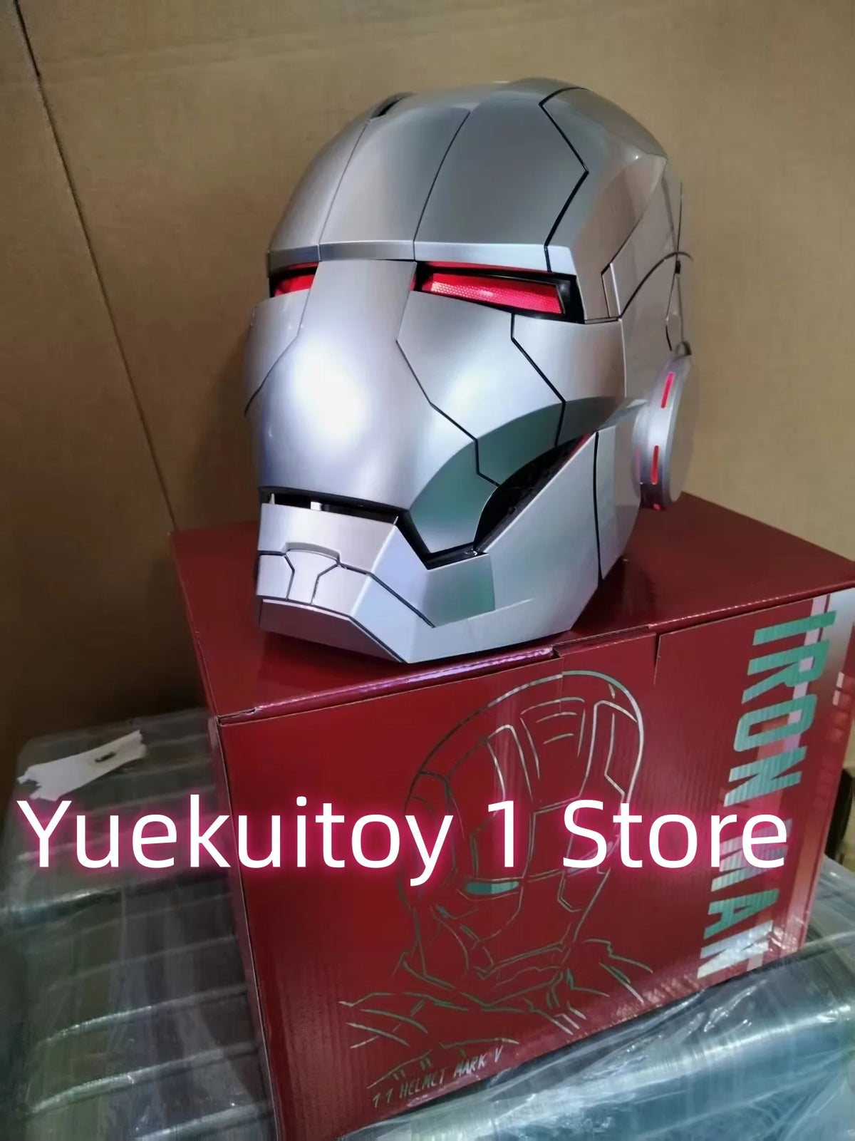 Newly Upgraded Iron Man Helmet Mk5 Mk50 Mk17 Wearable Voice Controlled Opening And Closing Classic Collectible Ornaments Gifts