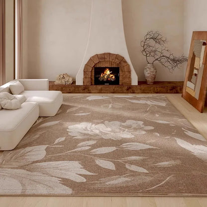Large Living Room Carpet Retro-style High-end Aesthetic Bedroom Fluffy Bedside Rug Creative Unique Artistic Coffee Table Mats 러그