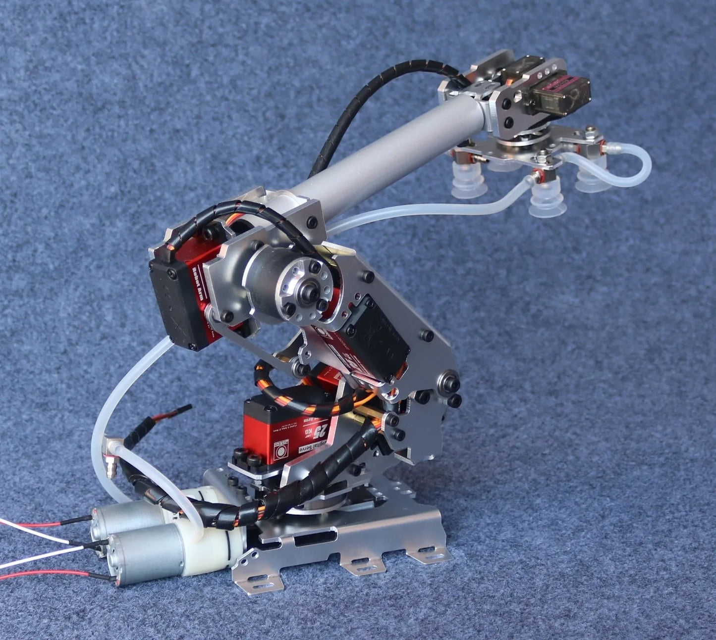 Cheap 7 DOF Metal Manipulator Robot Arm with 20KG Digital Servos Air Suction Pump for Arduino Multi-DOF Mechanical Robotics Kit