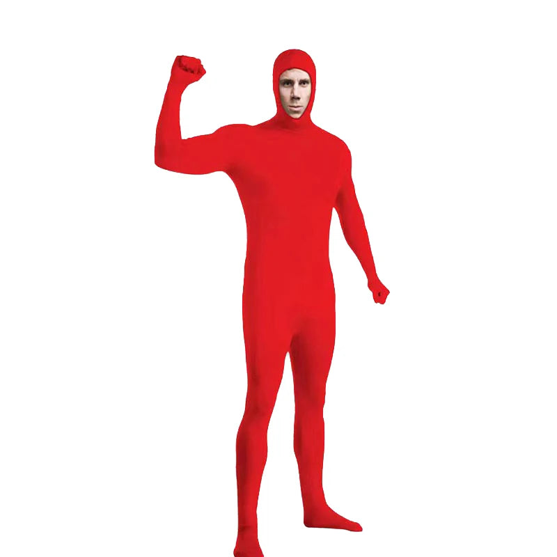24 Zentai Invisible Jumpsuit Cosplay Costume Bodysuits Halloween Carnival Skin Tight Suit Spandex Stretch Disappearing Jumpsuit