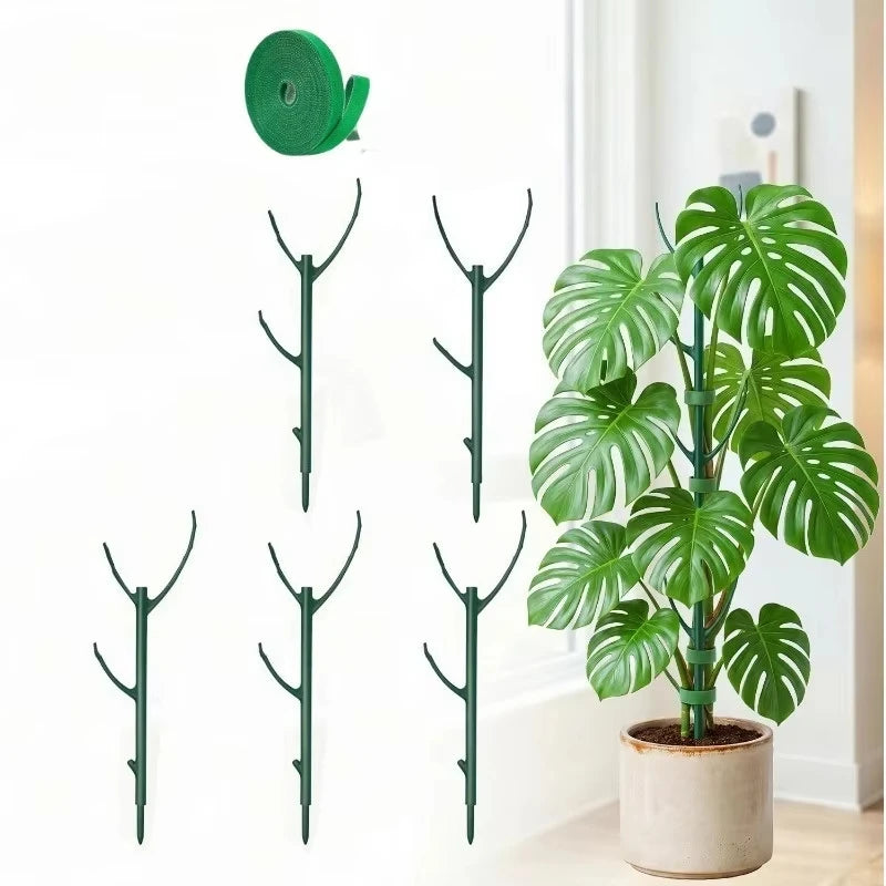 10Pcs Monstera Plant Support Set Stackable Tall Poles with Ties Support Climbing Plant Stems Durable Outdoor Gardening Supports