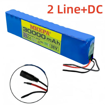 10S3P 36V 30000mAh 100% Brand New Lithium-Ion Rechargeable Battery Suitable for Electric Products Such as Scooters Battery