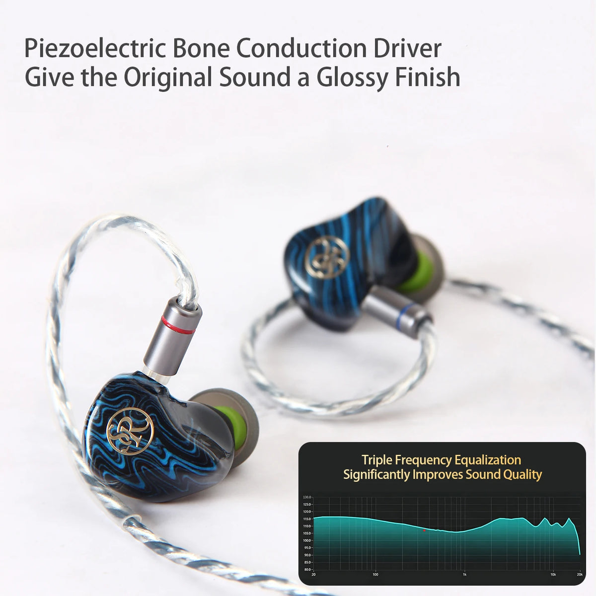 Sound Rhyme SR6 HIFI Earphones 1DD + 2BA + 2PD+ 1BC Multi-Driver In-Ear Earbuds Hybrid Driver Gaming Wired Earphones