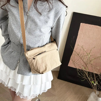 Fashion Waterproof Nylon Crossbody Bag Quick-dry Portable Large Capacity Lightweight Casual Shoulder Bag Versatile Phone Bag