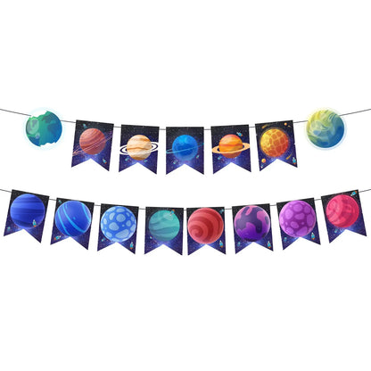 Planet Astronaut Birthday Party Decoration Paper Cup Plate Napkin Balloon Tablecloth  For Kids Baby Shower Party Supplies Gifts