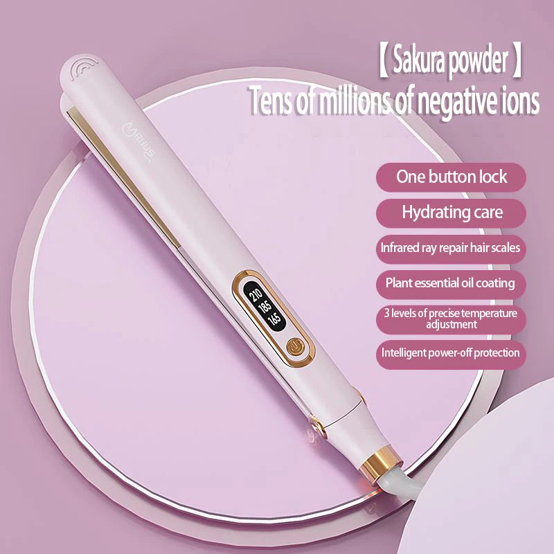 Professional Safe Hair Straightener Curler 2 In 1, 10 Seconds Fast Heating Hair Plate, High Quality Hair Styling Tools