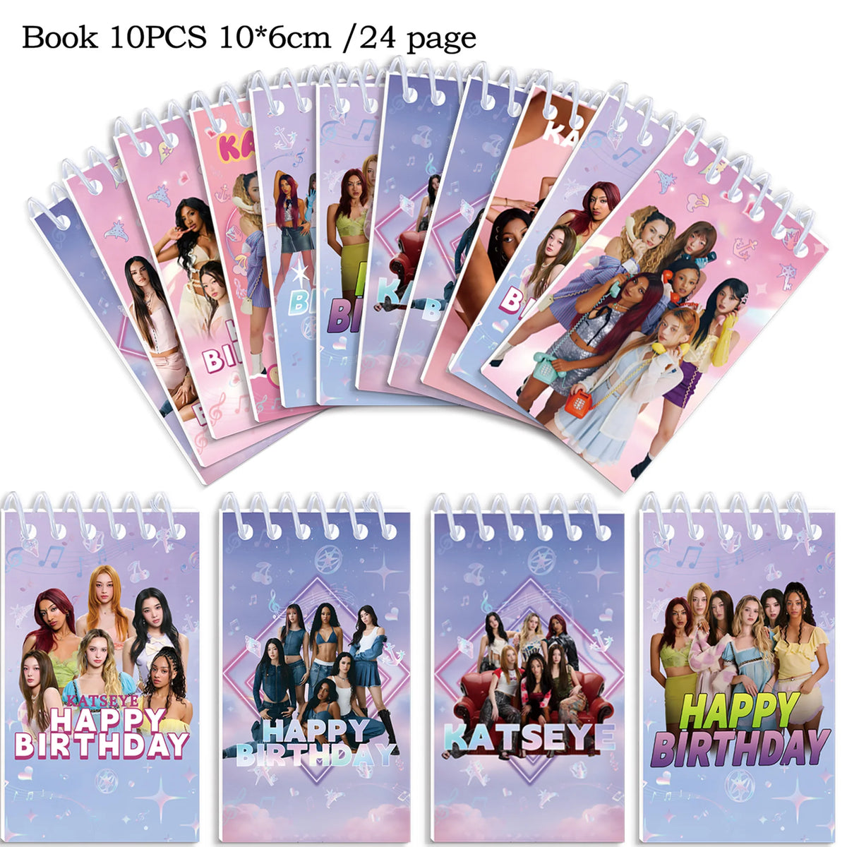 Kpop Katseye Party Decoration Tableware Tablecloth Cup Plate Napkin Sticker Bags Balloons Baby Shower Kpop Party Favors Supplies