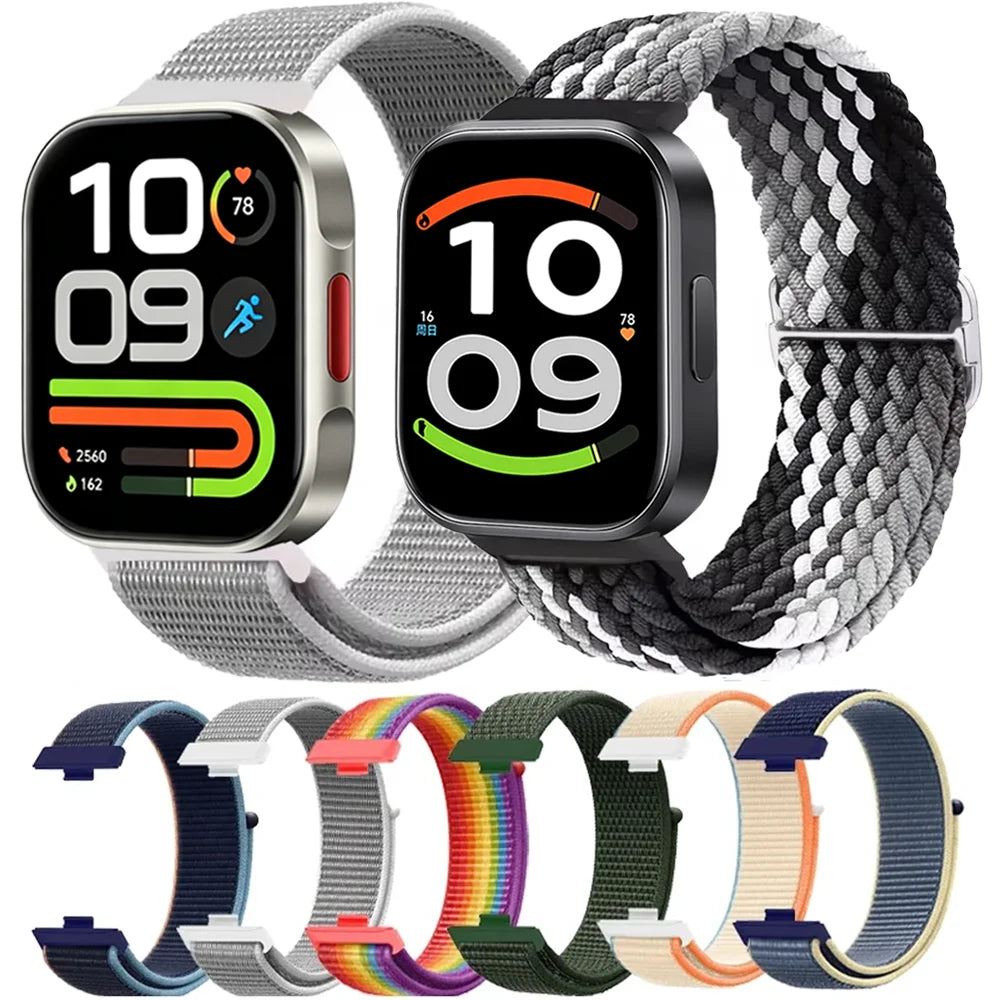 Nylon Braided Original Strap for Redmi Watch 6 Active 6 Lite Wristband for Redmi Watch 6 5 4 Xiaomi Band 10 Pro 9 Pro 8 Pro Band