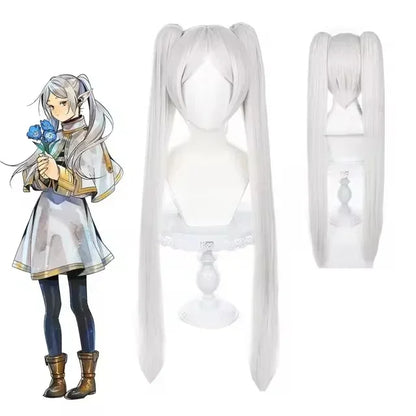 Sousou No Frieren Cosplay Costume Wig Shoes Anime Figures Magician Dress Elf Ear Halloween Party Charistmas for Women