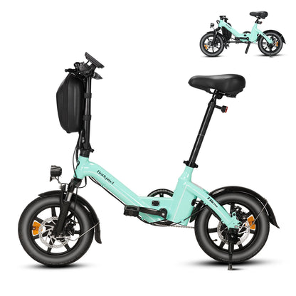 Bodywel T16Pro Folding Electric Bike | 250W Motor 14-Inch Wheels | Commuter E-Bike with Disc Brakes