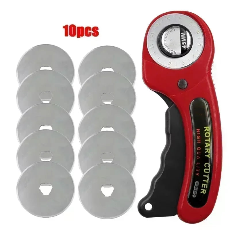 LeatherCraft 45mm Rotary Cutter Leather Cutting Tool Patchwork Sewing Quilting Fabric Cutter Circular Blade DIY For Leather Tool