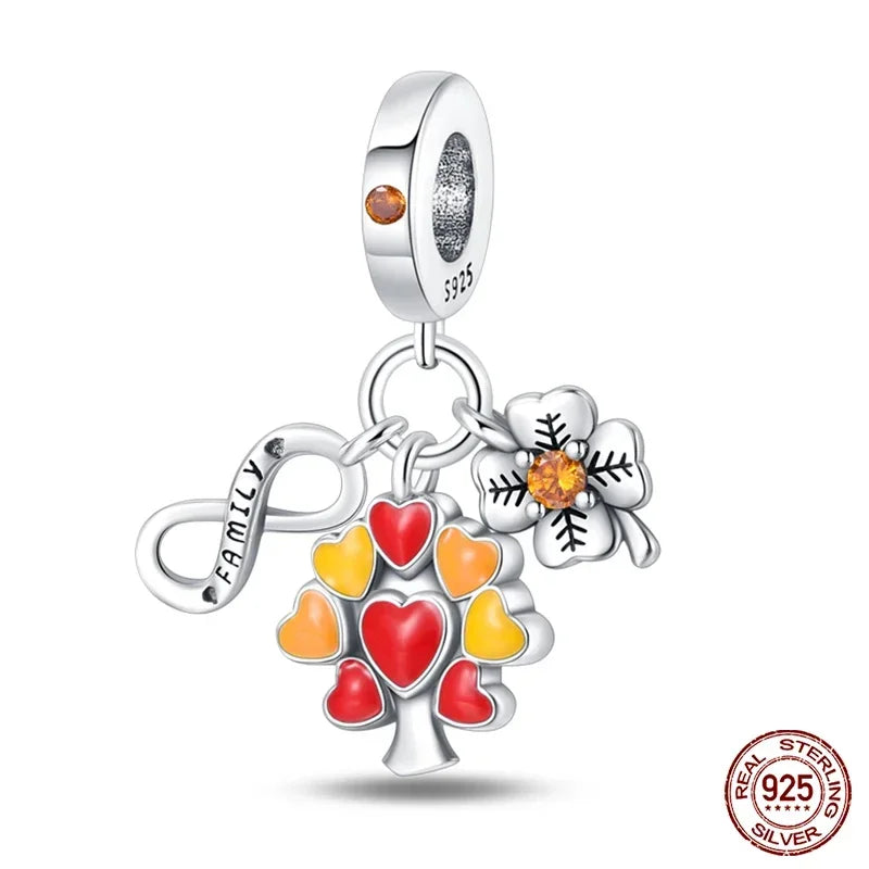925 Sterling Silver Fashion Bee Honey Jar Sunflower Autumn Series