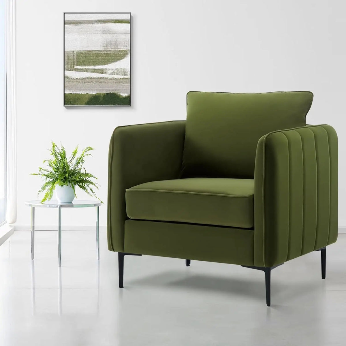 32.68-inch Comfortable Single Sofa With A Medieval-modern Style Featuring Comfortable Cushions and Backrests Suitable For Bedrooms Offices or Reading Spaces