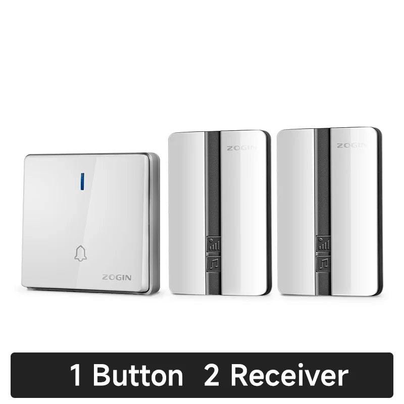 VeryHome Wireless Doorbell Waterproof Self-powered Button Smart Door Bell Sets Home Welcome Outdoor House Chimes  Receiver
