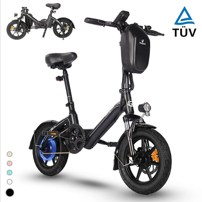Bodywel T16Pro Folding Electric Bike | 250W Motor 14-Inch Wheels | Commuter E-Bike with Disc Brakes