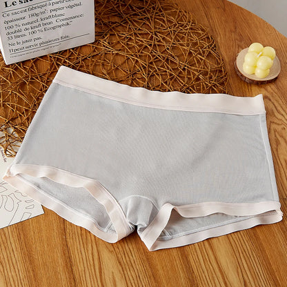BANNIROU 1Pcs Mid-Rise Seamless Women's Boyshort Safety Knickers Pants Panties For Woman Intimates Female Underwear Lingerie