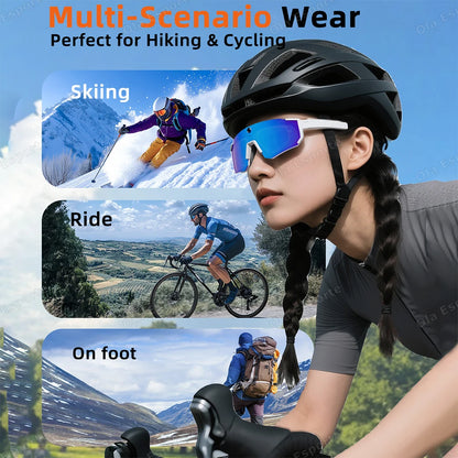 AI Voice Translate Smart Glasses 1200P Video Recording Camera Bluetooth WiFi Anti-Shake Polarized Lens Driving Sports Sunglasses