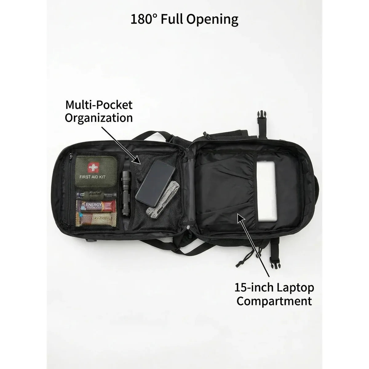 26L Tactical Backpack Men Women MOLLE Outdoor Survival Fitness Hiking Rucksack With Dual Double Cup Holders Camping Travel Daily Use Backpack
