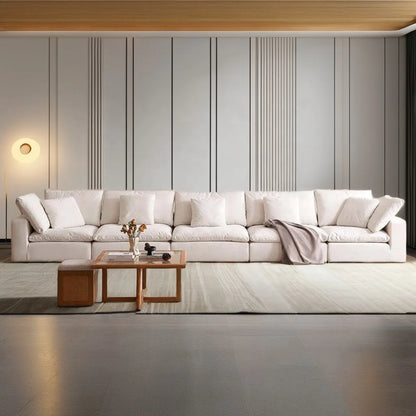 Contemporary Cream Style Living Room Furniture Modular Furniture Corner Cloud Sofa