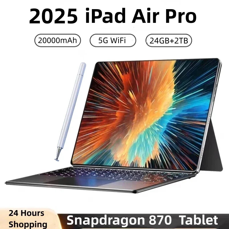 HOT iPad Air PRO 24GB+2TB 5G Dual SIM Tablet Global Version Original 20000mAh 11" Tablet PC Android Upgraded Children's Kids Tab