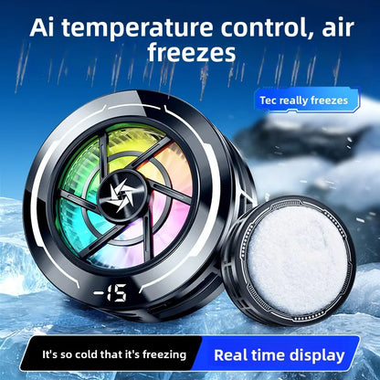 Cooling Phone Fan 15W Cell Phone Cooler Radiator Magnetic Cell Phone Game Cooler for Cell Phone Portable Fan Cooler Phone Fridge