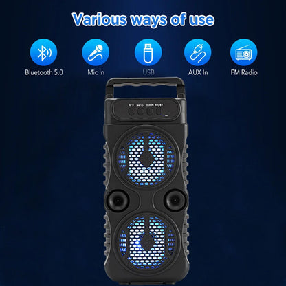 1000w Portable Bluetooth Outdoor Speaker Music Stereo Subwoofer Bass