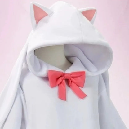 Anime Kaname Madoka Cosplay Costume Cute Pajamas Kawaii Hooded Top Pants Suit for Women Halloween Party Roleplay Outfit
