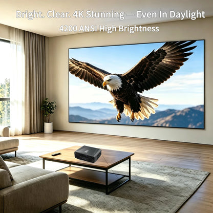 4200ANSI 900D 4K Supported Projector Native 1080P Smart Google TV WiFi 6 TOF Auto Focus Auto Keystone Home Theater Dual Speakers