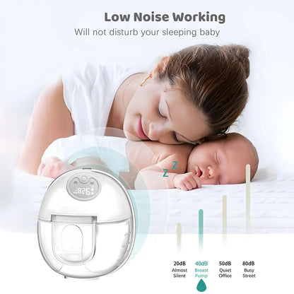 1PCS Wearable Electric Breast Pump Hands-Free Portable Smart 3 Modes 9 Levels Adjustable Breastfeeding Milk Collector for Mother