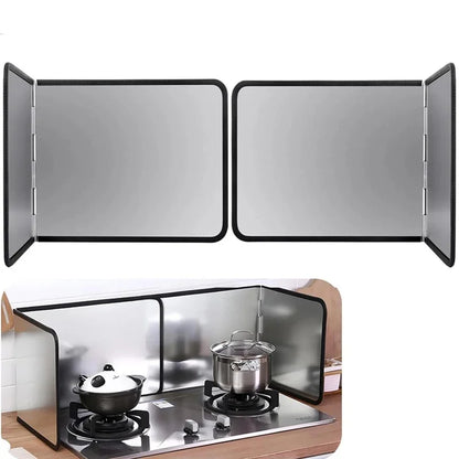Splatter Guard,Foldable Stainless Steel Oil Splatter Screens for Frying,Oil Splash Insulation Board,Nonstick Oil Splatter Guard