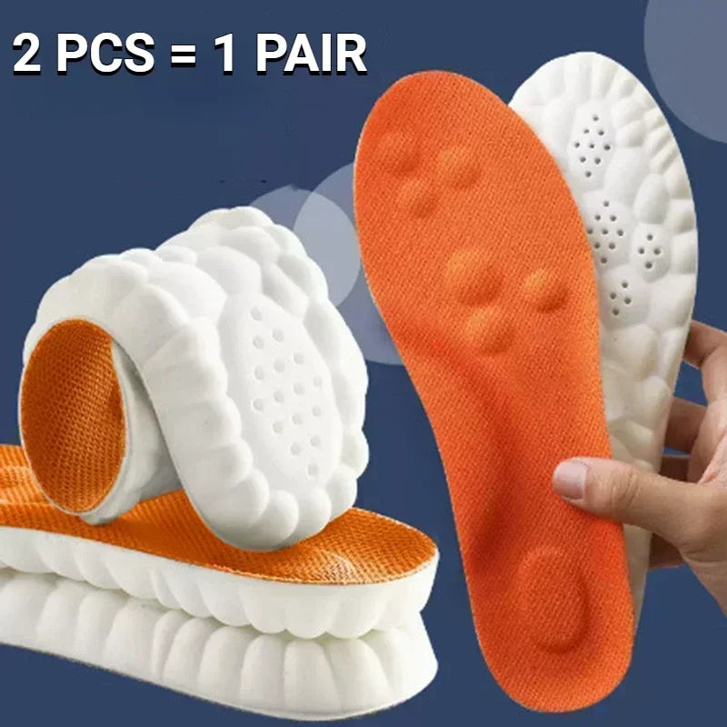 1 Pair Breathable Shock-absorbing Insoles Men's Outdoor Sport Insoles Soft Elastic Sole Comfortable Arch Support Insoles