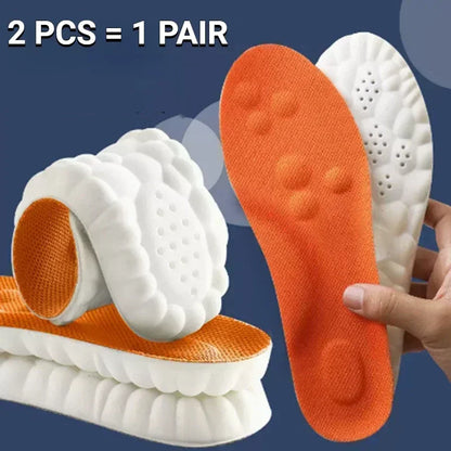 1 Pair Breathable Shock-absorbing Insoles Men's Outdoor Sport Insoles Soft Elastic Sole Comfortable Arch Support Insoles