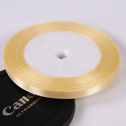 22 Meters/Roll 6mm Silk Satin Ribbons Christmas Halloween Birthday Party Gift Wrapping Ribbons DIY Handmade Crafts Material