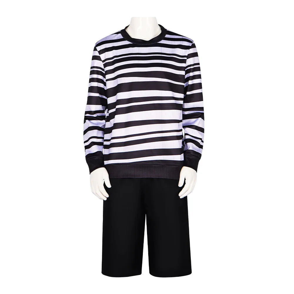 Anime Brother's Disguise Stripe Set Top Pants Halloween Easter Fantasy Carnival Party Gift