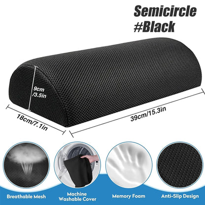 Foot Rest for Under Desk, Soft Foam Office Accessory with Washable Cover, Foot Stool for Car Home Office, Relieves Leg & Ankle