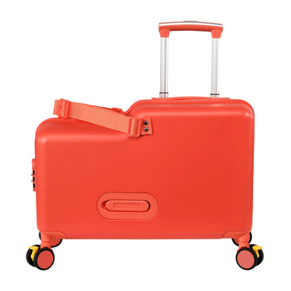Suitcase for Kids 20 Inch Kids Ride on Suitcase, Childrens Ride on Luggage with Foot Pedal and Wheels – Travel Carrier Cabin Case with Safety Harness Stroller for Toddler Girls Boys