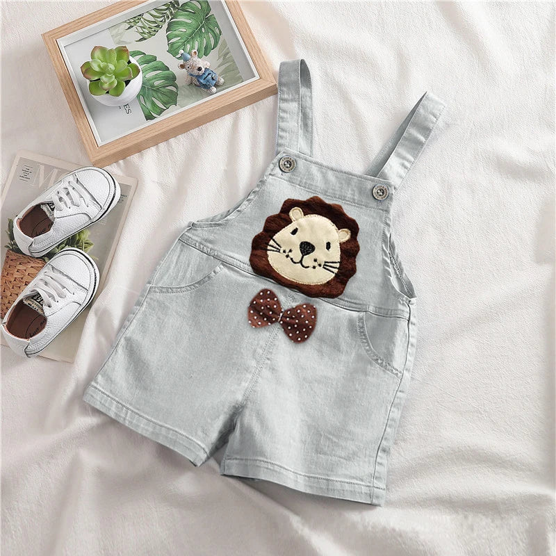 IENENS Summer Kids Baby Boys Jumper Pants Denim Shorts Jeans Overalls Toddler Infant Girl Playsuit Clothes Clothing Trousers
