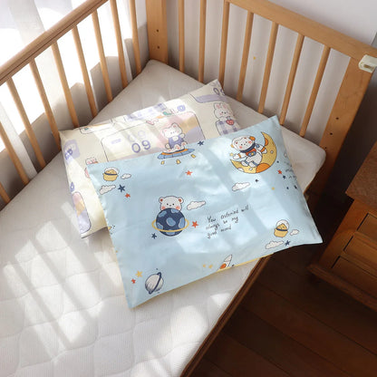 Kids Pillow with Pillowcase Set For Toddler Infant Soft Children Sleeping Pillow Core Cover for Baby Nursery Crib Travel 30x50cm