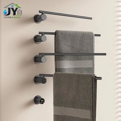 Smart Heated Towel Rack,Bathroom Towel Warmer with Timer, Adjustable Temperature, Rotating Bars,Towel Dryer,Bathroom Towel Rail