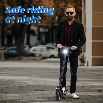 10inch Electric Scooter, 500W Powerful Motor & 22MPH Top Speed, 28 Miles Range, Folding E Scooter with Dual Braking for Teens and Adults Commuting