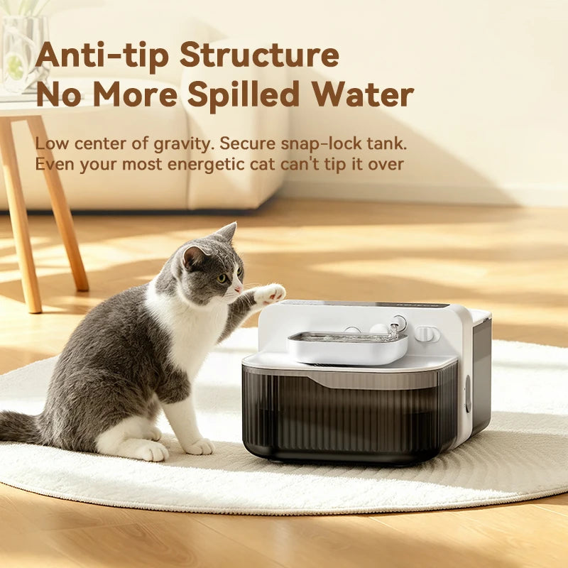 ROJECO 3.5L Wireless Pet Water Fountain Cat Water Dispenser 2000mAh Automatic Sewage Separation Cat Drinking Fountain Supplies