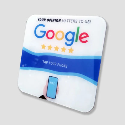 Custom Printing Acrylic NFC Table Stands NFC Plate for Google Reviews