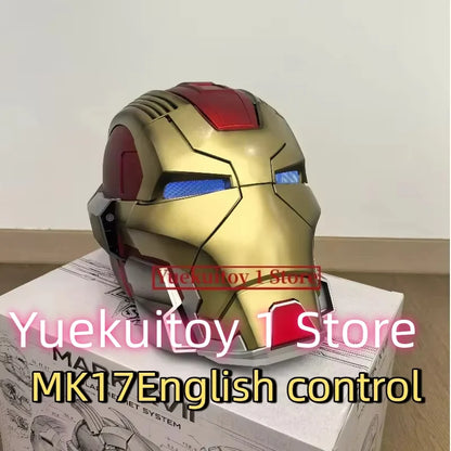 Newly Upgraded Iron Man Helmet Mk5 Mk50 Mk17 Wearable Voice Controlled Opening And Closing Classic Collectible Ornaments Gifts