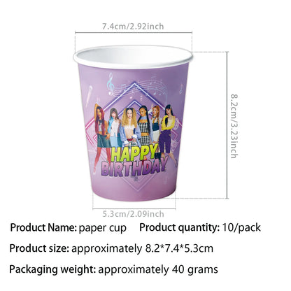 Kpop Katseye Party Decoration Tableware Tablecloth Cup Plate Napkin Sticker Bags Balloons Baby Shower Kpop Party Favors Supplies