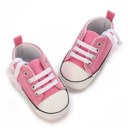 0-18M Baby Shoes Infant Pre-Walker Shoes, Cute Pink Theme Casual Flat Shoes, Soft Sole Lightweight Comfortable for Girls